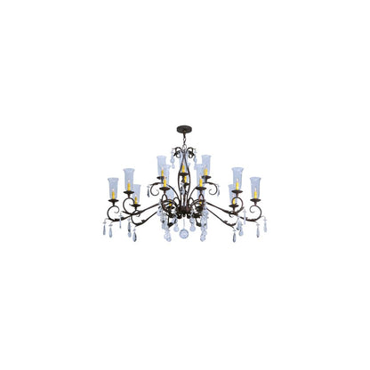Windsor 14 Light 38" Wide Crystal Candle Style Chandelier - Custom Finish