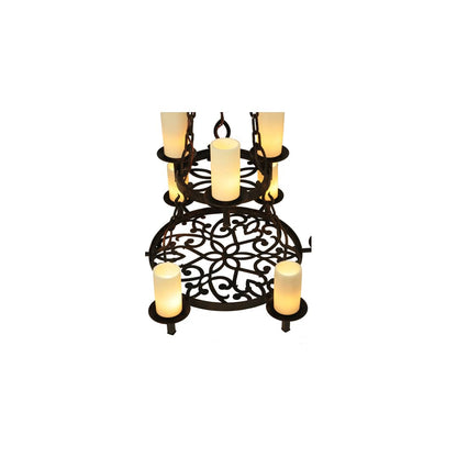 Newcastle 9 Light 33" Wide Pillar Candle Style Chandelier