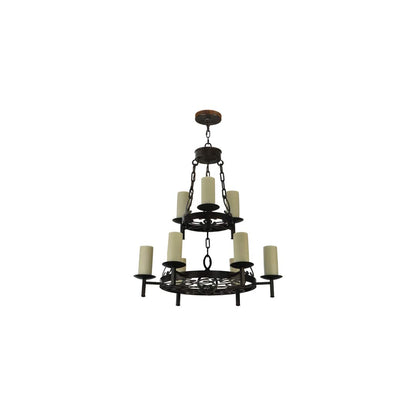 Newcastle 9 Light 33" Wide Pillar Candle Style Chandelier
