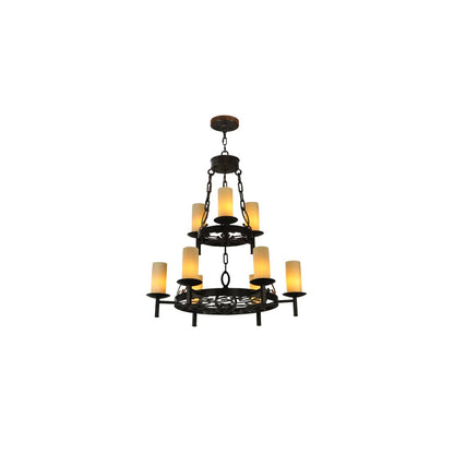 Newcastle 9 Light 33" Wide Pillar Candle Style Chandelier