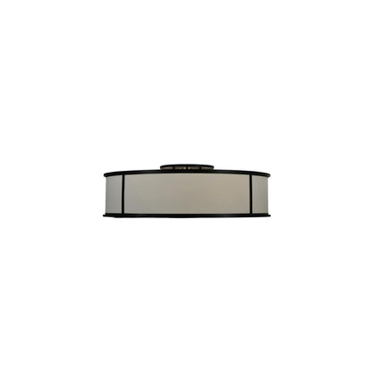 Nautilus 10 Light 60" Wide Flush Mount Drum Ceiling Fixture - Antique Iron Gate Finish