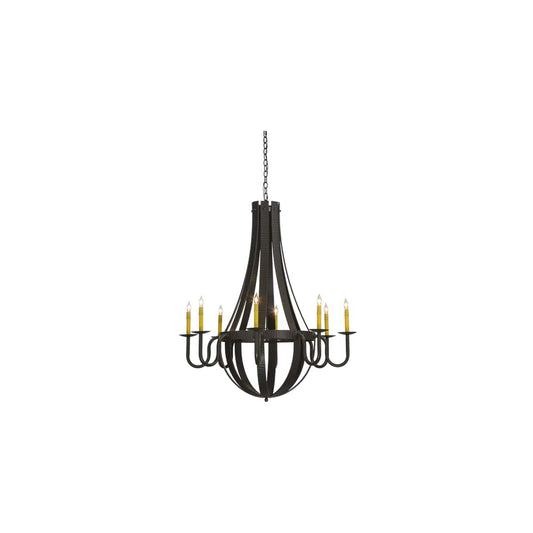 Barrel Stave Metallo 8 Light 42" Wide Taper Candle Style Chandelier