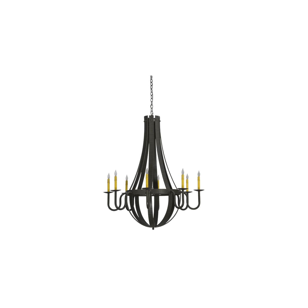 Barrel Stave Metallo 8 Light 42" Wide Taper Candle Style Chandelier