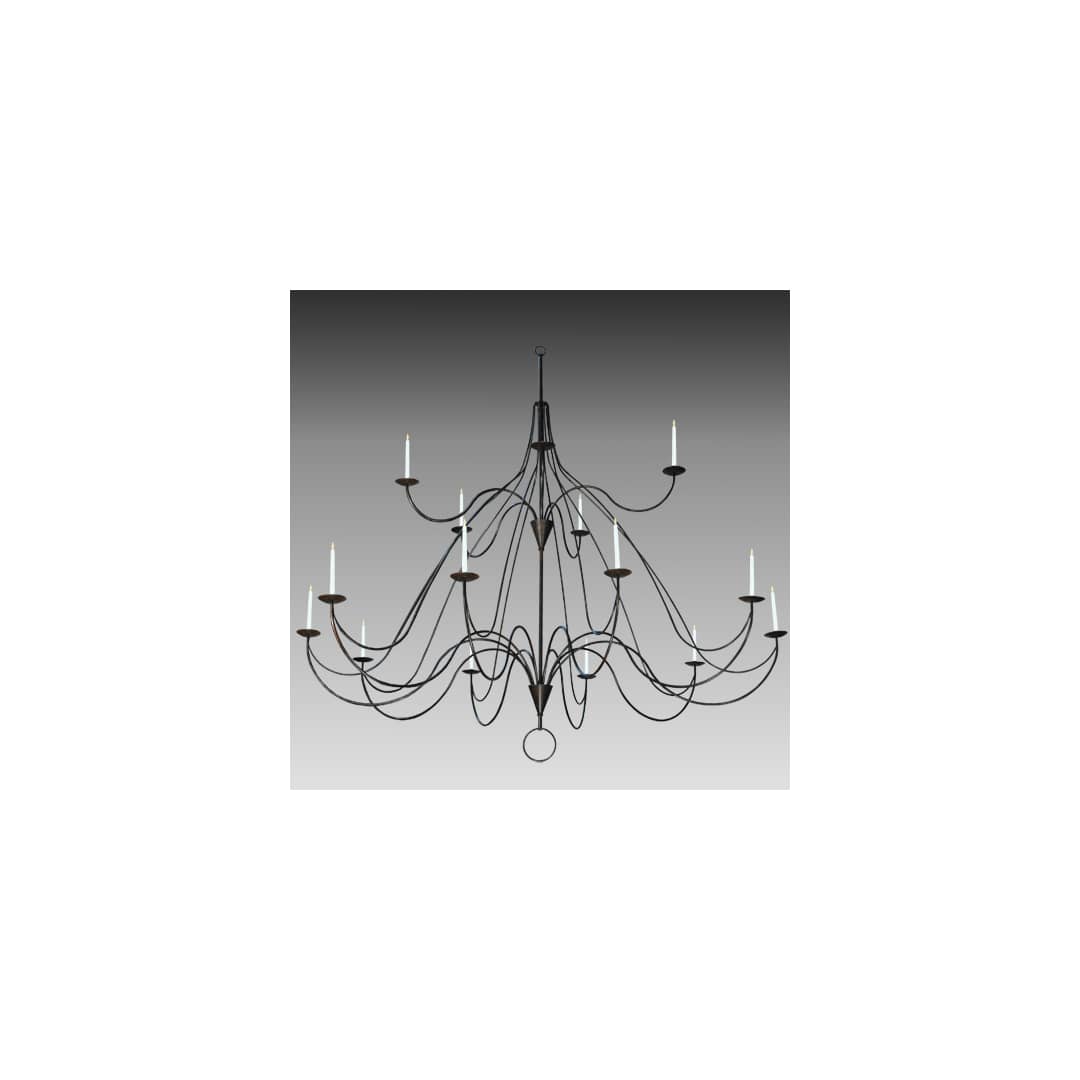 Polonaise 15 Light 96" Wide Taper Candle Style Chandelier