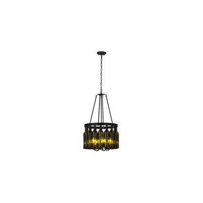 Tuscan Vineyard 5 Light 17" Wide Drum Chandelier