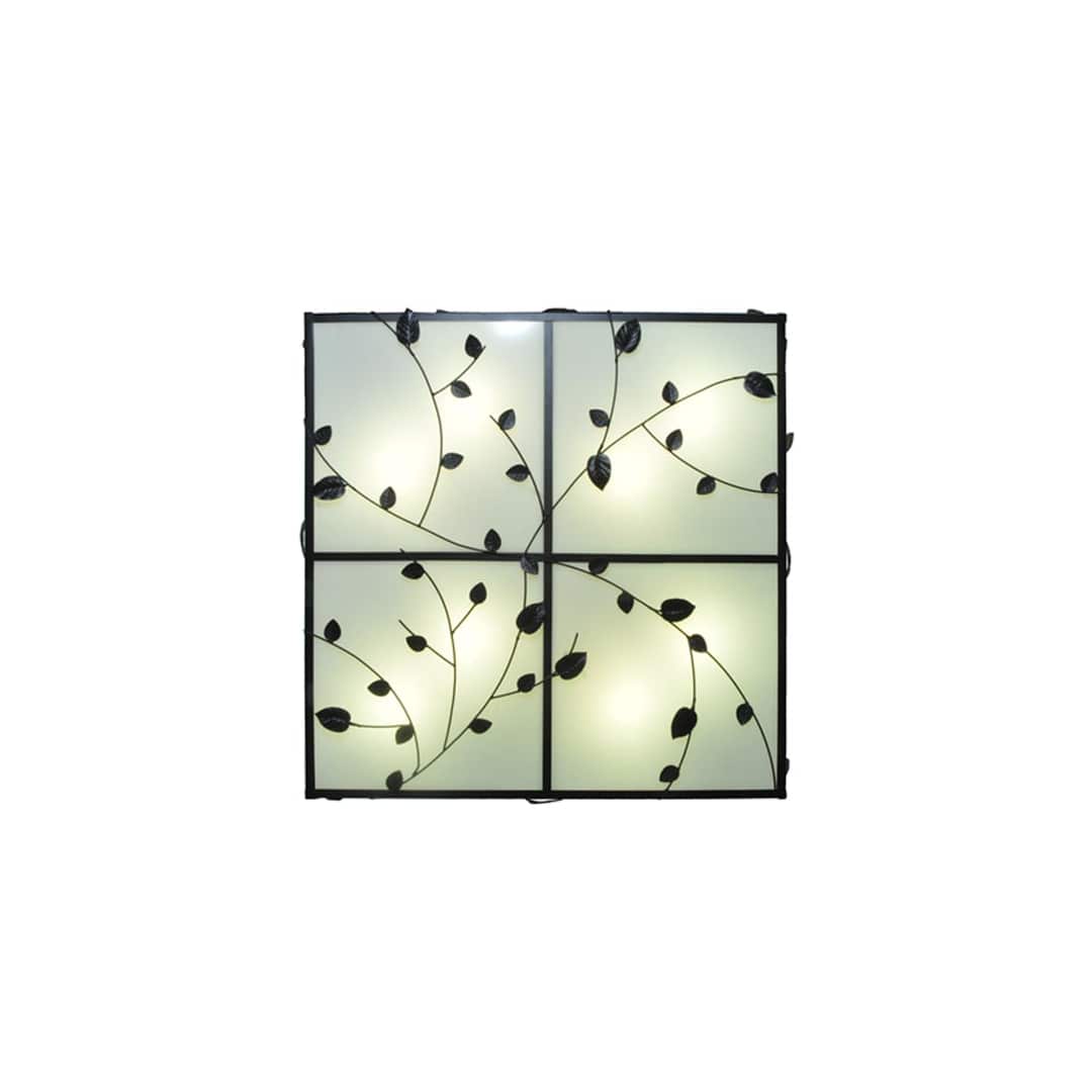 Ivy 8 Light 51" Wide Flush Mount Square Ceiling Fixture - Textured Black Finish - GU24 Bulb Base