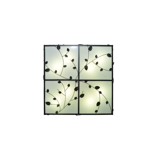 Ivy 8 Light 51" Wide Flush Mount Square Ceiling Fixture - Textured Black Finish - GU24 Bulb Base