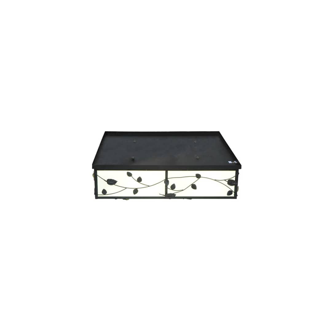 Ivy 8 Light 51" Wide Flush Mount Square Ceiling Fixture - Textured Black Finish - GU24 Bulb Base