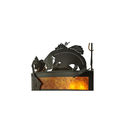 Catch of the Day 4 Light 38" Wide Semi-Flush Ceiling Fixture