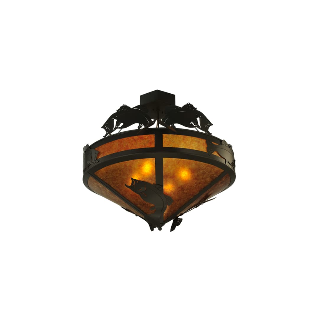 Catch of the Day 4 Light 38" Wide Semi-Flush Ceiling Fixture