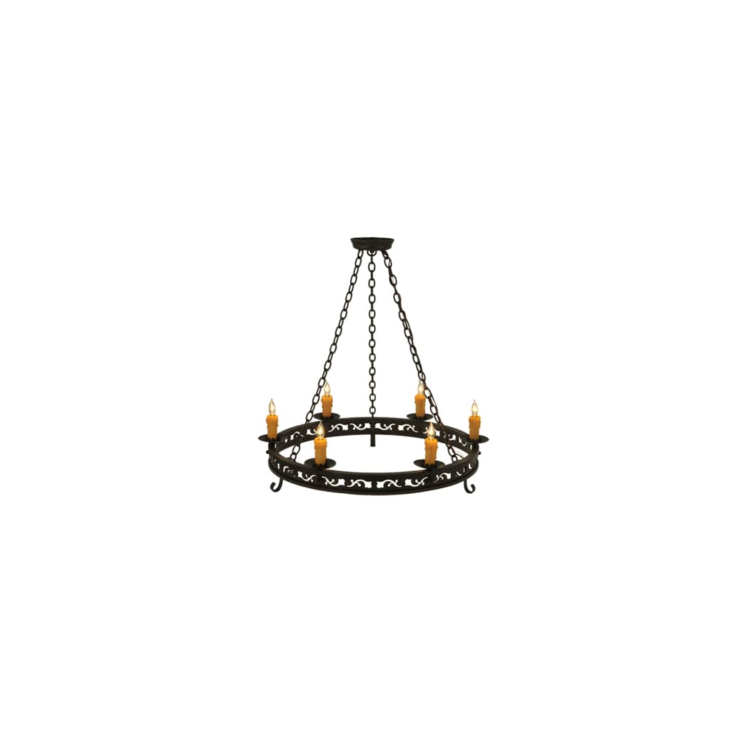 Sagebrush 6 Light 36" Wide Taper Candle Style Chandelier