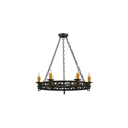 Sagebrush 6 Light 36" Wide Taper Candle Style Chandelier