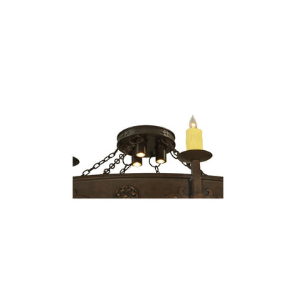 Warwick 12 Light 72" Wide Taper Candle Style Chandelier - Gilded Tobacco Finish