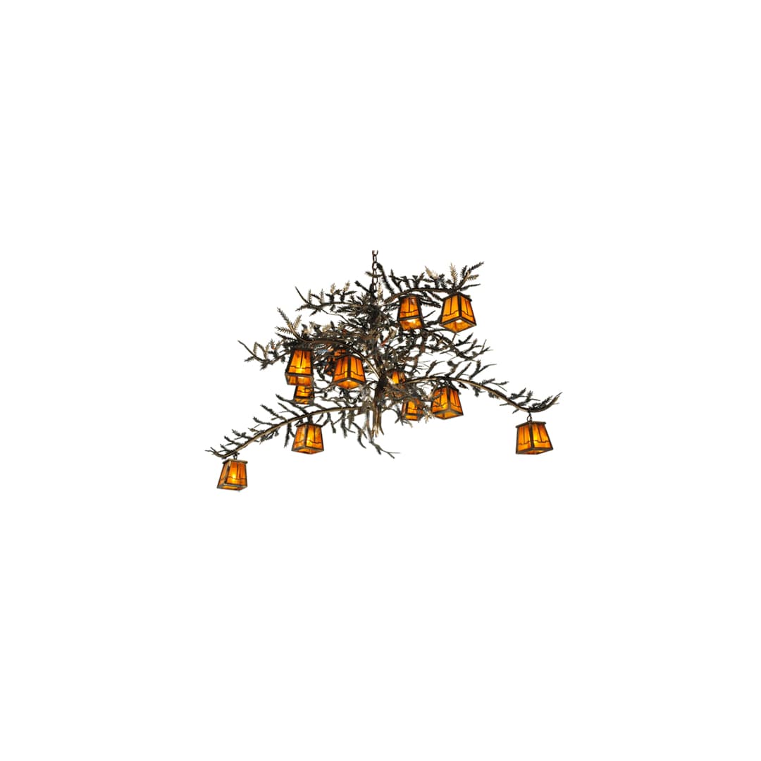 Pine Branch Valley View 12 Light 54" Wide Chandelier