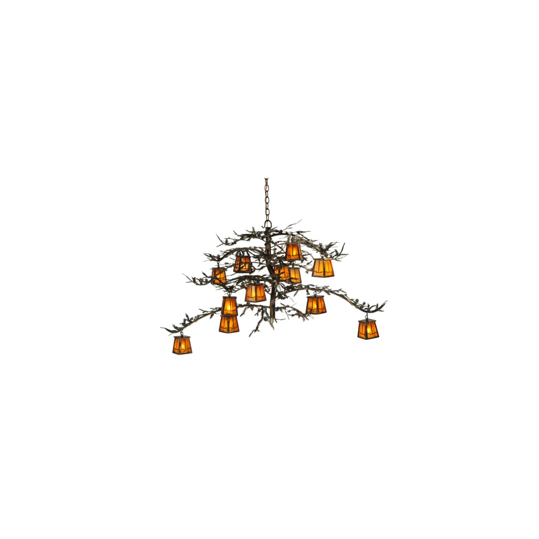 Pine Branch Valley View 12 Light 54" Wide Chandelier