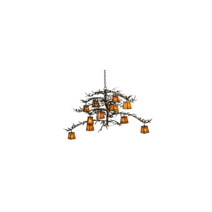 Pine Branch Valley View 12 Light 54" Wide Chandelier