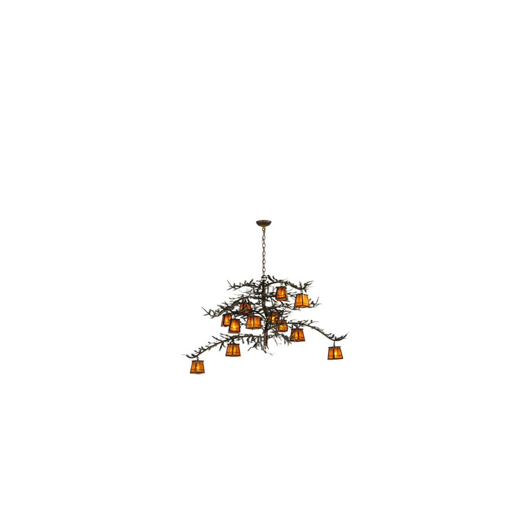 Pine Branch Valley View 12 Light 54" Wide Chandelier