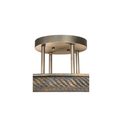 Hoja 4 Light 30" Wide Semi-Flush Bowl Ceiling Fixture