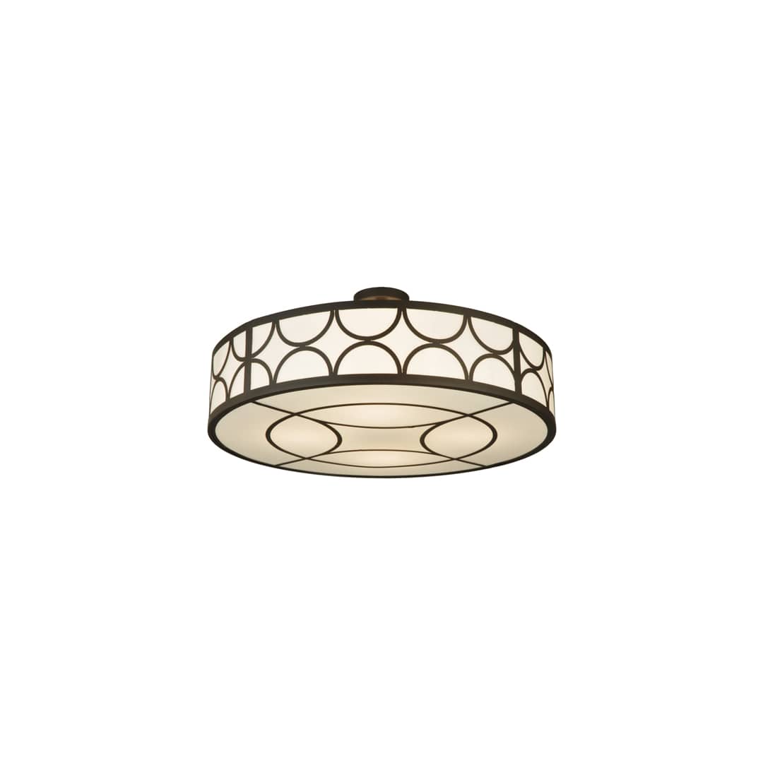 Revival Deco Cilindro 4 Light 36" Wide Semi-Flush Drum Ceiling Fixture