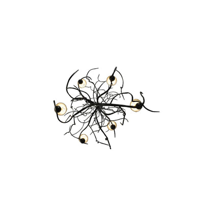 Winter Solstice 6 Light 50" Wide Wrought Iron Chandelier