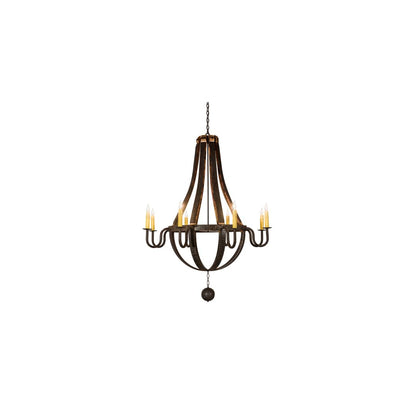 Barrel Stave Madera 8 Light 48" Wide Taper Candle Style Chandelier - Coffee Bean Finish