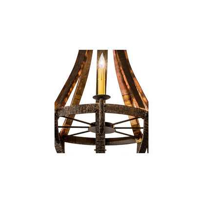 Barrel Stave Madera 8 Light 48" Wide Taper Candle Style Chandelier - Coffee Bean Finish