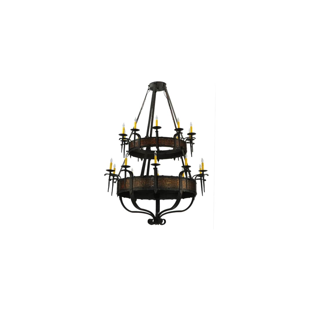 Costello 20 Light 48" Wide Taper Candle Style Chandelier - Burnished Copper Finish