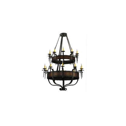 Costello 20 Light 48" Wide Taper Candle Style Chandelier - Burnished Copper Finish