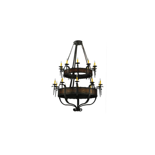 Costello 20 Light 48" Wide Taper Candle Style Chandelier - Burnished Copper Finish