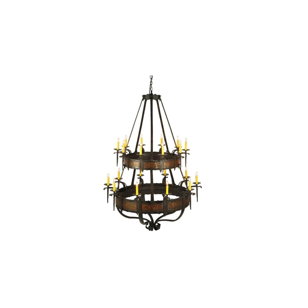 Costello 20 Light 48" Wide Taper Candle Style Chandelier - Burnished Copper Finish