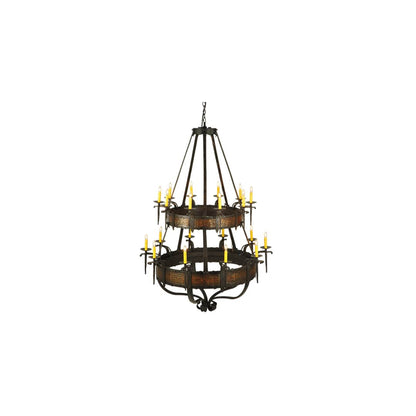 Costello 20 Light 48" Wide Taper Candle Style Chandelier - Burnished Copper Finish