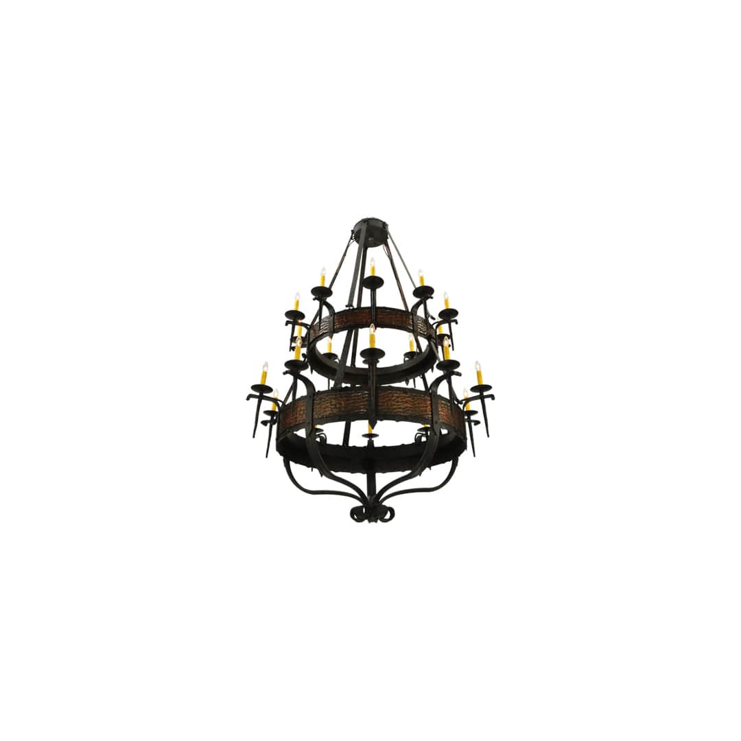 Costello 20 Light 48" Wide Taper Candle Style Chandelier - Burnished Copper Finish
