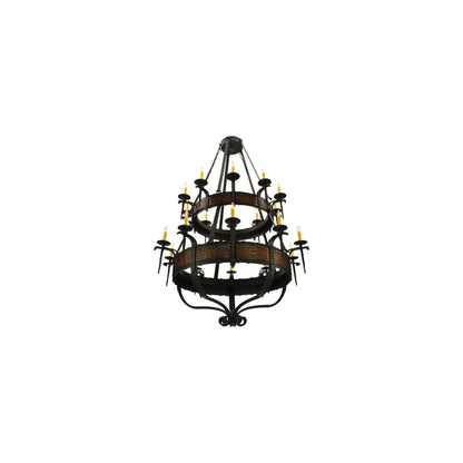 Costello 20 Light 48" Wide Taper Candle Style Chandelier - Burnished Copper Finish