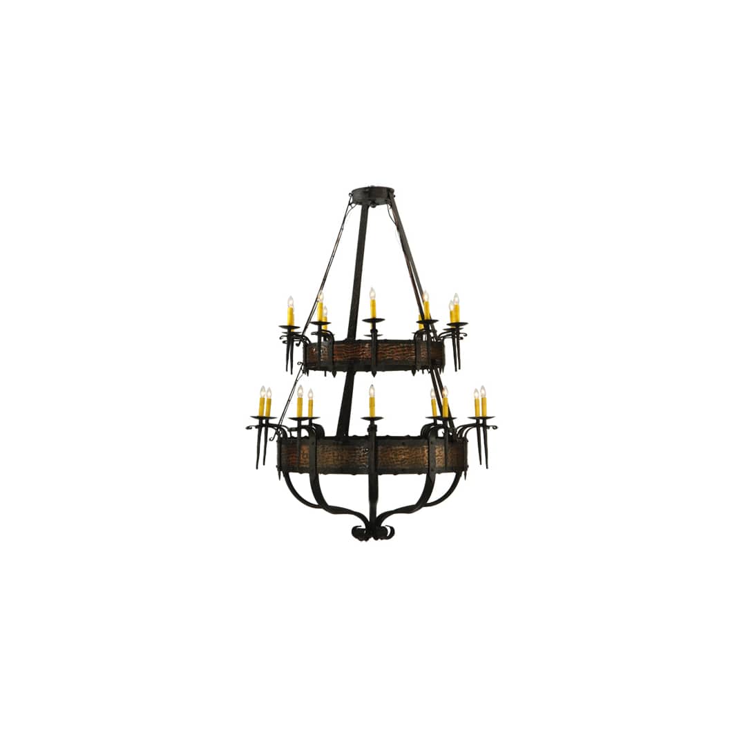 Costello 20 Light 48" Wide Taper Candle Style Chandelier - Burnished Copper Finish