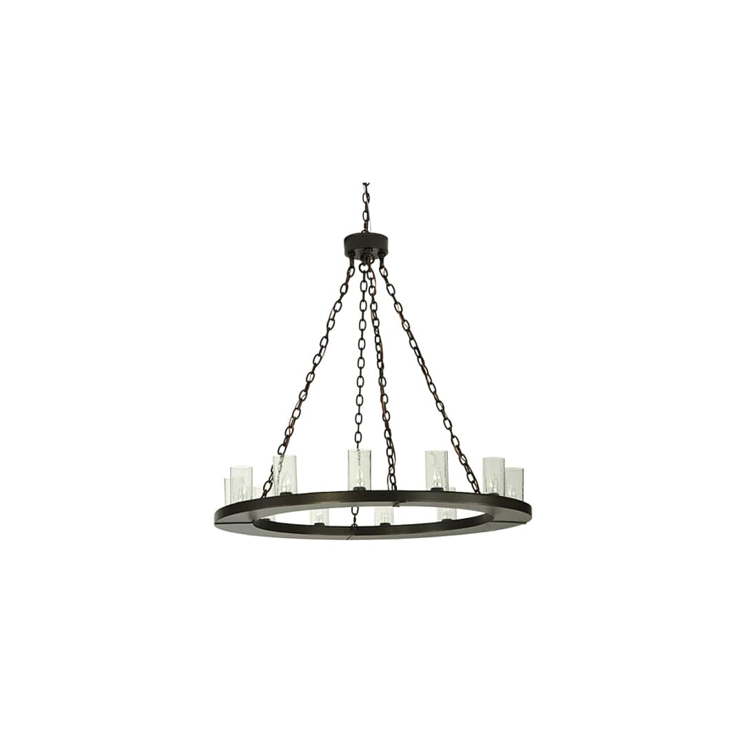 Loxley 36 Light 72" Wide Pillar Candle Style Chandelier with Clear, Seedy Glass Shades - Timeless Bronze Finish