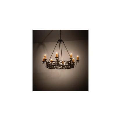 Delano 8 Light 42" Wide Taper Candle Style Chandelier - Custom Finish