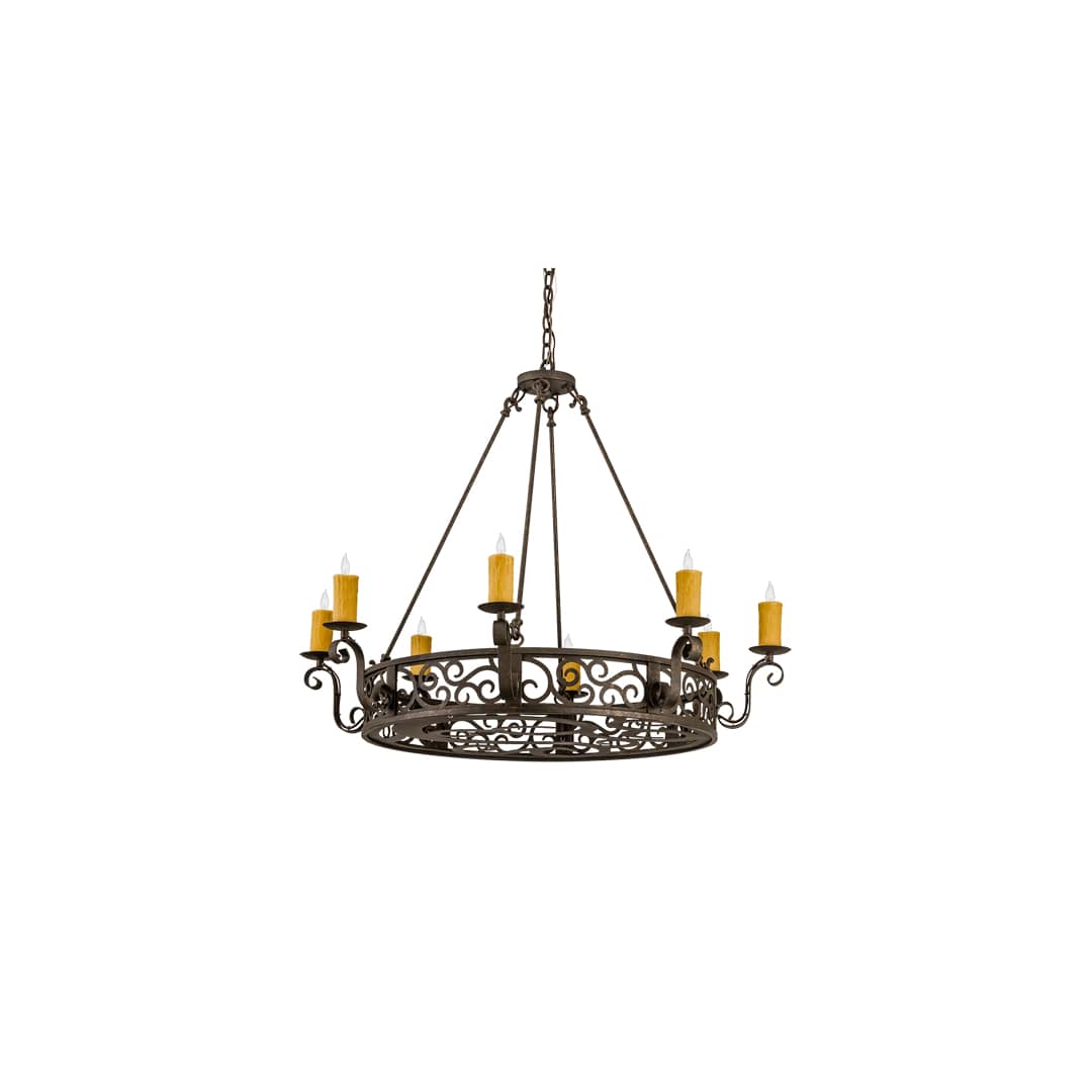 Delano 8 Light 42" Wide Taper Candle Style Chandelier - Custom Finish
