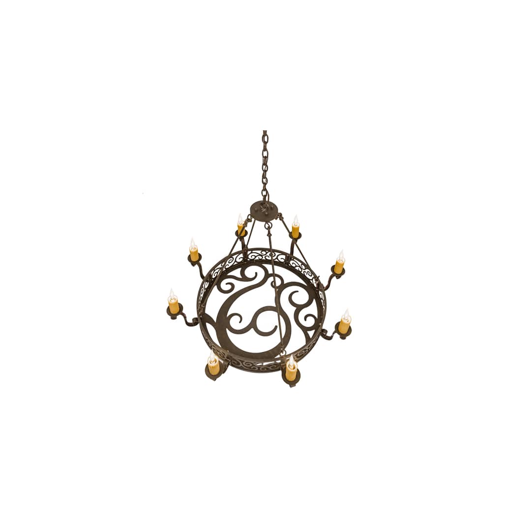 Delano 8 Light 42" Wide Taper Candle Style Chandelier - Custom Finish