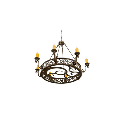 Delano 8 Light 42" Wide Taper Candle Style Chandelier - Custom Finish