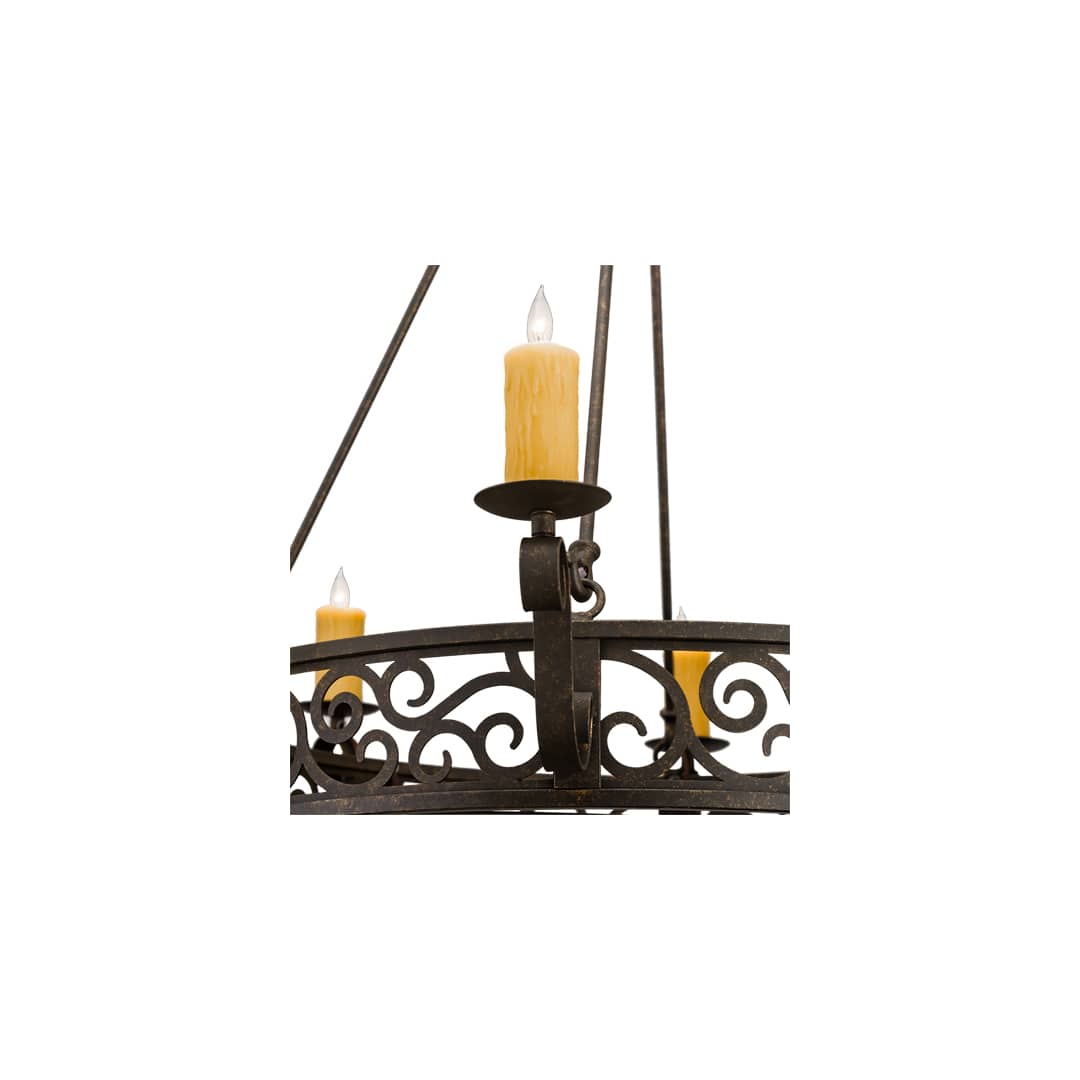 Delano 8 Light 42" Wide Taper Candle Style Chandelier - Custom Finish
