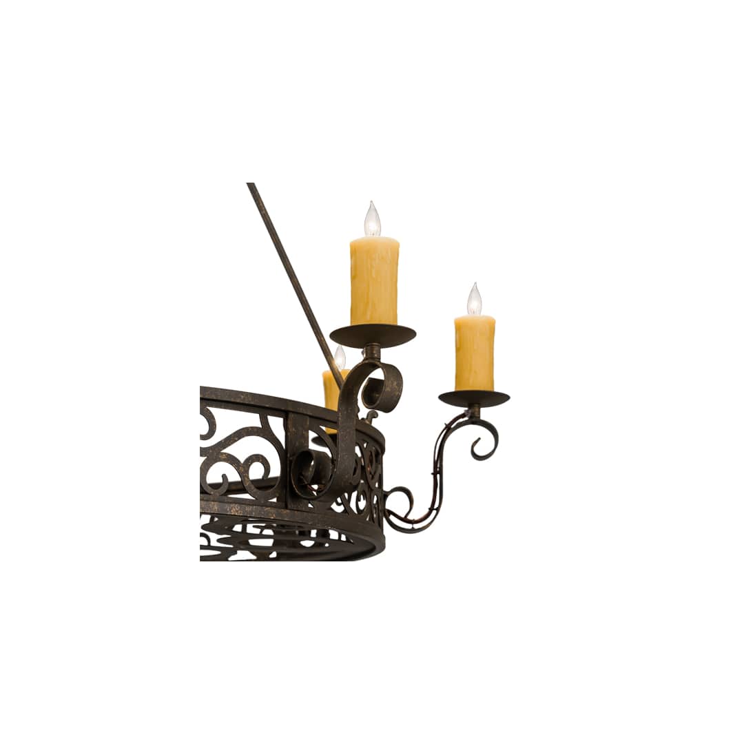 Delano 8 Light 42" Wide Taper Candle Style Chandelier - Custom Finish