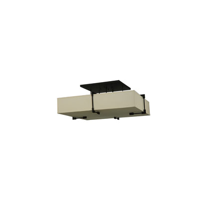 Quadrato Massage 8 Light 55" Wide Semi-Flush Square Ceiling Fixture
