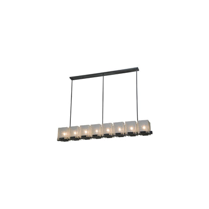 Ice Cube 8 Light 78" Wide Linear Chandelier