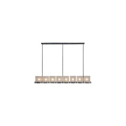 Ice Cube 8 Light 78" Wide Linear Chandelier