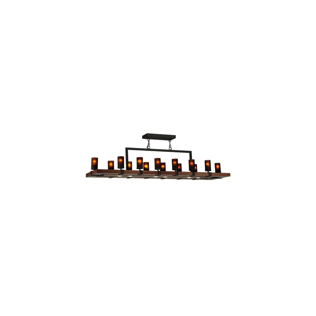 Grand Terrace 20 Light 72" Wide Wrought Iron Candle Style Chandelier