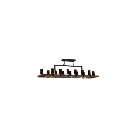 Grand Terrace 20 Light 72" Wide Wrought Iron Candle Style Chandelier
