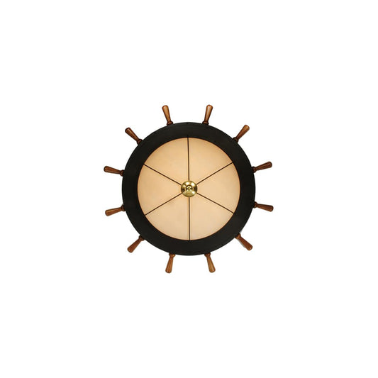 Nautical 12 Light 74" Wide Flush Mount Bowl Ceiling Fixture - Oil Rubbed Bronze Finish