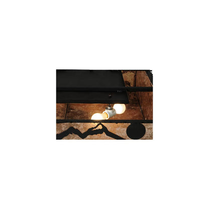 Wolf on the Loose 8 Light 51" Wide Flush Mount Square Ceiling Fixture