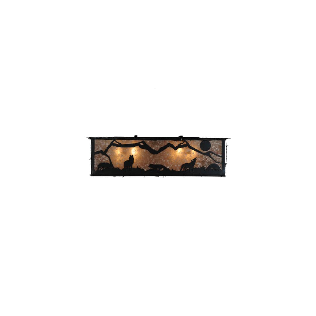 Wolf on the Loose 8 Light 51" Wide Flush Mount Square Ceiling Fixture
