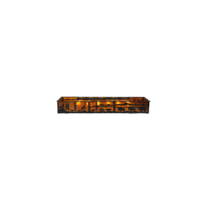 Wildlife at Dusk 12 Light 81" Wide Flush Mount Ceiling Fixture